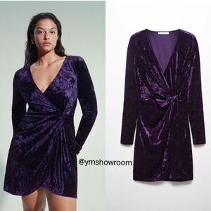 Nwt MANGO Velvet mini dress